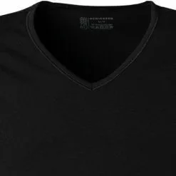 Schiesser T-Shirt 2er Pack 173982/000 T-Shirts, Baumwoll-Stretch, Schwarz -Wäsche Verkaufsshop 362298 norm2