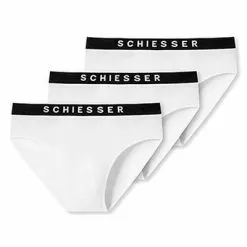 Schiesser Rio-Slip 3er Pack 173984/100 Slips, Baumwoll-Stretch, Weiß -Wäsche Verkaufsshop 362306 norm4