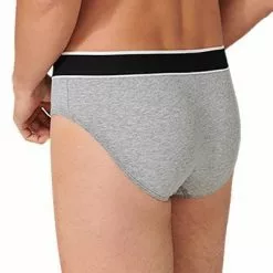 Schiesser Rio-Slip 3er Pack 173984/202 Slips, Baumwoll-Stretch, Grau meliert, Grau -Wäsche Verkaufsshop 362307 norm2