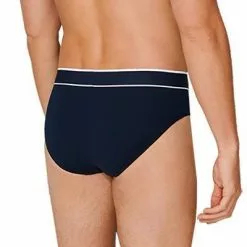 Schiesser Rio-Slip 3er Pack 173984/803 Slips, Baumwoll-Stretch, Dunkelblau -Wäsche Verkaufsshop 362308 norm3