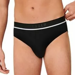 Schiesser Rio-Slip 3er Pack 173985/901 Slips, Baumwoll-Stretch, Grau meliert-schwarz, Schwarz-grau -Wäsche Verkaufsshop 362323 norm2