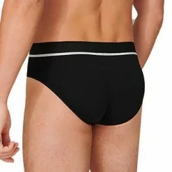 Schiesser Rio-Slip 3er Pack 173985/901 Slips, Baumwoll-Stretch, Grau meliert-schwarz, Schwarz-grau -Wäsche Verkaufsshop 362323 norm3