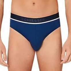 Schiesser Rio-Slip 3er Pack 173985/908 Slips, Baumwoll-Stretch, Marine, Blau-schwarz -Wäsche Verkaufsshop 362324 norm2