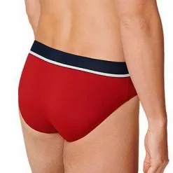 Schiesser Rio-Slip 3er Pack 173985/909 Slips, Baumwoll-Stretch, Rot-blau grau, Rot-blau-grau -Wäsche Verkaufsshop 362325 norm3
