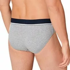 Schiesser Rio-Slip 3er Pack 173985/910 Slips, Baumwoll-Stretch, Blau-schwarz, Schwarz-blau-grau -Wäsche Verkaufsshop 362326 norm3