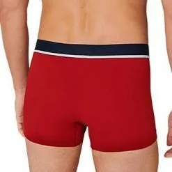 Schiesser Shorts 3er Pack 173986/909 Trunks, Baumwoll-Stretch, Rot-blau grau, Rot-blau-grau -Wäsche Verkaufsshop 362329 norm3