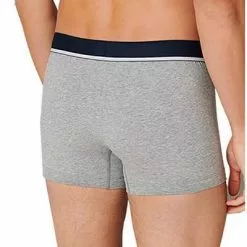 Schiesser Shorts 3er Pack 173986/910 Trunks, Baumwoll-Stretch, Grau-blau-schwarz, Schwarz-blau-grau -Wäsche Verkaufsshop 362330 norm3