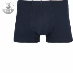 Schiesser Shorts 3er Pack 173988/803 Trunks, Baumwoll-Stretch, Dunkelblau