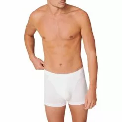 Schiesser Shorts 174004/100 Trunk, Baumwolle, Weiß