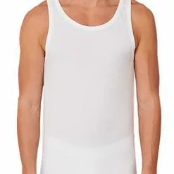 Schiesser Unterhemd 2er Pack 176038/100 Tanktops, Bio Baumwolle, Weiß -Wäsche Verkaufsshop 362344 norm2