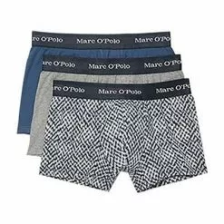 Marc O'Polo Shorts 3er Pack 174515/816 Trunks, Baumwoll-Stretch, Jeansblau -Wäsche Verkaufsshop 362406 norm4