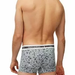 Marc O'Polo Shorts 3er Pack 174519/203 Trunks, Baumwoll-Stretch, Anthrazit-nachtblau, Anthrazit -Wäsche Verkaufsshop 362409 norm2