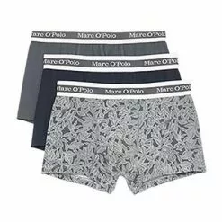 Marc O'Polo Shorts 3er Pack 174519/203 Trunks, Baumwoll-Stretch, Anthrazit-nachtblau, Anthrazit -Wäsche Verkaufsshop 362409 norm4