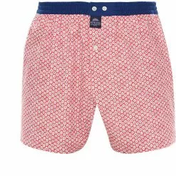 MC ALSON Boxer-Shorts 4336/blau-rot Boxershorts, Baumwolle, Rot-marine gemustert