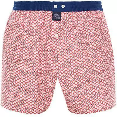 MC ALSON Boxer-Shorts 4336/blau-rot Boxershorts, Baumwolle, Rot-marine gemustert 2 MC ALSON Boxer-Shorts 4336/blau-rot Boxershorts, Baumwolle, Rot-marine gemustert – Bild 2