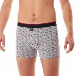 MC ALSON Jersey Boxer-Shorts J4201/grau Trunk, Baumwoll-Jersey, Grau gemustert -Wäsche Verkaufsshop 362699 norm2