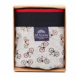 MC ALSON Jersey Boxer-Shorts J4201/grau Trunk, Baumwoll-Jersey, Grau gemustert -Wäsche Verkaufsshop 362699 norm3