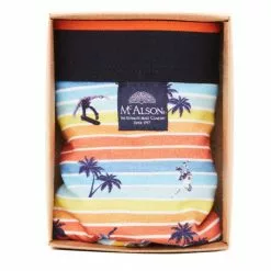 MC ALSON Jersey Boxer-Shorts J4204/blau-orange Trunk, Baumwoll-Jersey, Blau-orange gemustert -Wäsche Verkaufsshop 362701 norm3