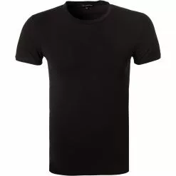 Ermenegildo Zegna Stre. Cot. T-Shirt N2M20005/001 Baumwolle, Schwarz