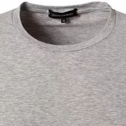 Ermenegildo Zegna Stre. Cot. T-Shirt N2M20005/020 Baumwolle, Grau meliert, Grau -Wäsche Verkaufsshop 364796 norm2