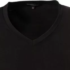Ermenegildo Zegna Stre. Cot. V-Shirt N2M80005/001 T-Shirt, Baumwolle, Schwarz -Wäsche Verkaufsshop 364798 norm2