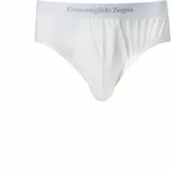Ermenegildo Zegna Stretch Cotton Midi N2L61005/100 Slip, Baumwoll-Stretch, Weiß