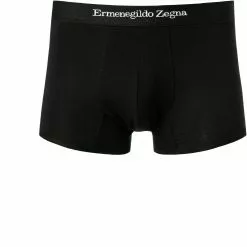 Ermenegildo Zegna Stret. Cotton Trunk N2LC6005/001 Baumwoll-Stretch, Schwarz