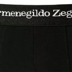 Ermenegildo Zegna Stret. Cotton Trunk N2LC6005/001 Baumwoll-Stretch, Schwarz -Wäsche Verkaufsshop 364814 norm2