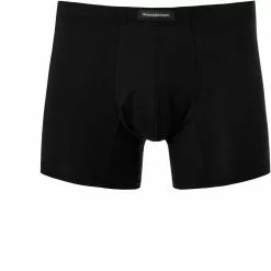 Ermenegildo Zegna Stret. Cotton Boxer N2LC7005/001 Trunk, Baumwoll-Stretch, Schwarz