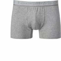 Ermenegildo Zegna Bi Pack Boxer N2X44008/020 Trunks, Baumwoll-Stretch, Grau meliert, Grau