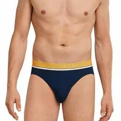 Schiesser Rio-Slips 3er Pack 173771/901 Bio Baumwoll-Stretch, Dunkelblau, Orange-blau-graugrün -Wäsche Verkaufsshop 366209 norm2