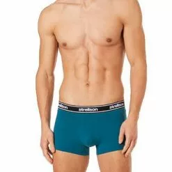 Strellson Shorts 3er Pack 531444/704 Trunks, Baumwoll-Stretch, Petrol-khaki, Grün-olive-türkis -Wäsche Verkaufsshop 366771 norm2