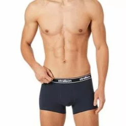 Strellson Shorts 3er Pack 531440/754 Trunks, Baumwoll-Stretch, Navy-weiß gemustert, Weiß-navy-multicolor -Wäsche Verkaufsshop 366772 norm3