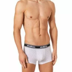 Strellson Shorts 3er Pack 531424/701 Trunks, Baumwoll-Stretch, Weiß gemustert, Weiß-schwarz-multicolor -Wäsche Verkaufsshop 366774 norm2
