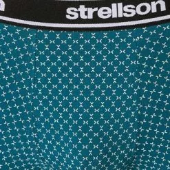 Strellson Shorts 3er Pack 531432/702 Trunks, Baumwoll-Stretch, Navy-petrol gemustert, Petrol-navy -Wäsche Verkaufsshop 366775 norm5
