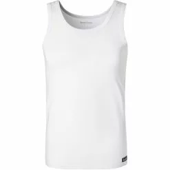 bruno banani Sportshirt Infinity 2204-2162/0001 Tanktop, Baumwolle-Modal atmungsaktiv, Grau, Weiß