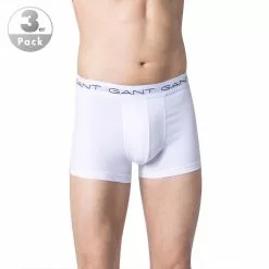 Gant Trunks 3er Pack 900003003/110 Baumwoll-Stretch, Weiß