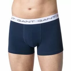 Gant Trunks 3er Pack 900003003/105 Baumwoll-Stretch, Rot-weiß-navy, Weiß-dunkelblau-rot -Wäsche Verkaufsshop 367695 norm3