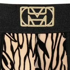 HOM Trunk Adonis 402049/J004 Mikrofaser-Stretch semitransparent, Beige-schwarz, Gemustert, Schwarz -Wäsche Verkaufsshop 369908 norm2