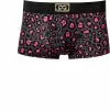 HOM Trunk Dionysos 402150/P284 Mikrofaser-Stretch, Anthrazit-pink gemustert, Dunkelgrau