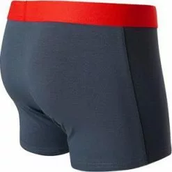 bruno banani Shorts 2er Pack Flow. 2203-1388/4223 Trunks, Baumwoll-Stretch, Rot-grau, Feuerrot-graphitgrau -Wäsche Verkaufsshop 370118 norm3