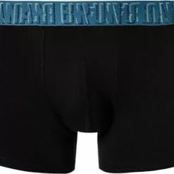 bruno banani Shorts 2er Pack 2201-2283/4234 Trunks, Baumwoll-Stretch, Petrol-schwarz gemustert, Imperialblau-schwarz -Wäsche Verkaufsshop 370121 norm2