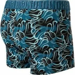 bruno banani Shorts 2er Pack 2201-2283/4234 Trunks, Baumwoll-Stretch, Petrol-schwarz gemustert, Imperialblau-schwarz -Wäsche Verkaufsshop 370121 norm3