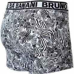 bruno banani Shorts 2er Pack Mon. 2201-2284/4235 Trunks, Baumwoll-Stretch, Schwarz-weiß gemustert, Schwarz-weiß -Wäsche Verkaufsshop 370122 norm3