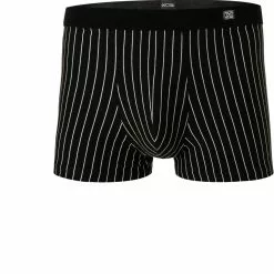 HOM Comfort Boxer Briefs Aix 402119/R04W Trunk, Baumwolle, Schwarz gestreift, Schwarz-weiß