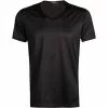 Ermenegildo Zegna Filoscozia V-Shirt N2M80007/001 T-Shirt, Baumwolle, Schwarz