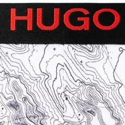 HUGO Trunk 2er Pack 50454316/121 Trunks, Baumwoll-Stretch, Weiß-schwarz gemustert, Weiß-schwarz -Wäsche Verkaufsshop 370966 norm2