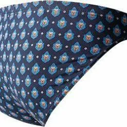 HOM Comfort Micro Briefs Frioul 402084/P0RA Slip, Baumwoll-Stretch, Navy-orange gemustert, Marine -Wäsche Verkaufsshop 371019 norm2