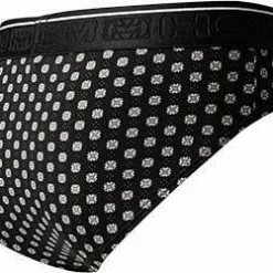 HOM Mini Briefs HO1 Dominique 402135/D042 Slips, Baumwoll-Stretch, Schwarz gemustert, Schwarz -Wäsche Verkaufsshop 371020 norm3