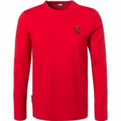 KARL LAGERFELD T-Shirt 755071/0/512224/320 Longsleeve, Baumwolle Logo-Print am Rücken, Dunkelrot